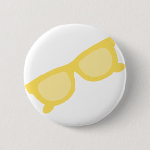 Sommersonnenbrille Gelb Hipster Brille Button