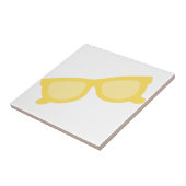 Sommersonnenbrille Gelb Hipster Brille Fliese (Seite)