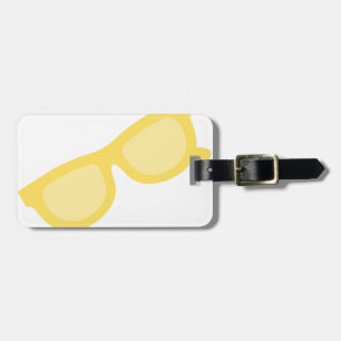 Sommersonnenbrille Gelb Hipster Brille Gepäckanhänger