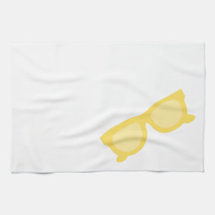 Sommersonnenbrille Gelb Hipster Brille Geschirrtuch