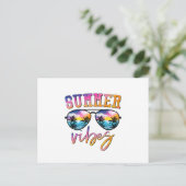 Sommersonnenbrille mit Palmenbaum Funny Beach Postkarte (Stehend Vorderseite)