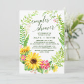 Sommersonnendusche Wreath Paare Dusche Einladung (Stehend Vorderseite)