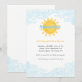 Sommersonneneinladung Einladung (Vorne/Hinten)