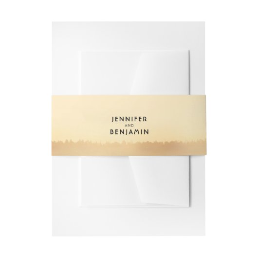 Sommersonnenfeldern Abend Rustikale Hochzeit Einladungsbanderole (Vorderseite Beispiel)