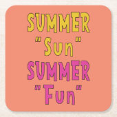 Sommersonnenspass Rechteckiger Pappuntersetzer (Vorderseite)