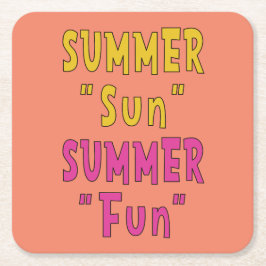 Sommersonnenspass Rechteckiger Pappuntersetzer