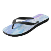 Sommersonnenübergang/blau/rosa/Abstrakt/Flip Flops Badesandalen (Schrägansicht)