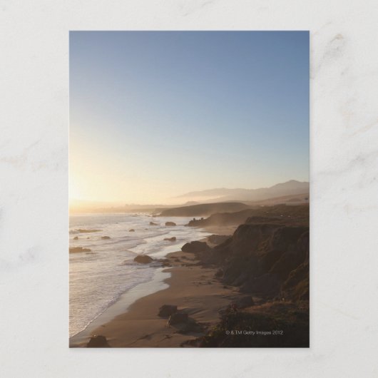 Sommersonnenuntergang auf der Schnellstraße 1 von Postkarte (Vorderseite)