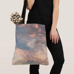 Sommersonnenuntergang Himmel blau, staubige rosa,  Tasche