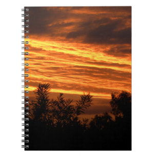 Sommersonnenuntergang in Canberra Notizblock