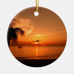 Sommersonnenuntergang Keramikornament