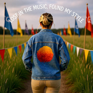 Sommersonnenwende-Blüte Jeansjacke