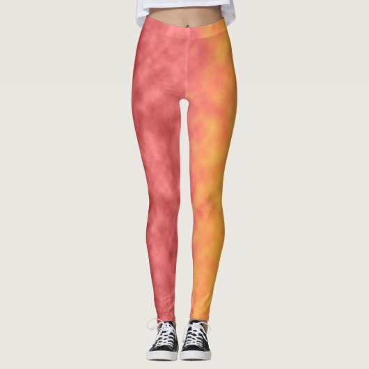 Sommersonnenwende-Blüte Leggings (Vorderseite)