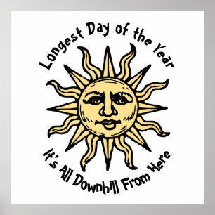 Sommersonnenwende-Gedicht Poster