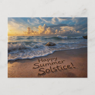 Sommersonnenwende-Grüße Strand Schreiben  Postkarte