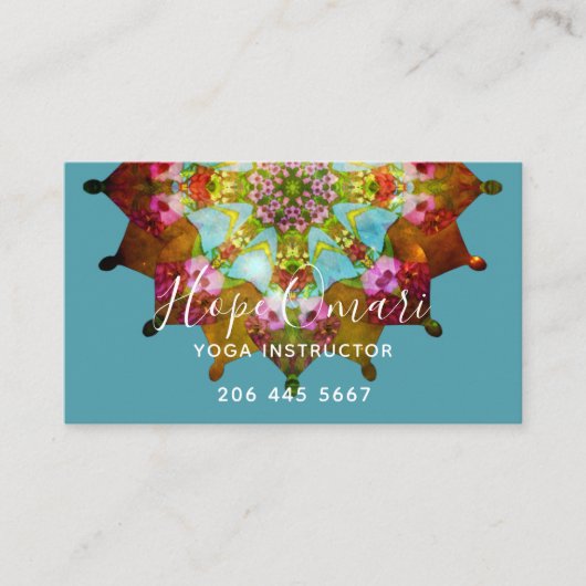 Sommersonnenwende-Mandala Visitenkarte (Vorderseite)