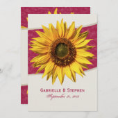 Sommersonnige Hochzeit Einladung (Vorne/Hinten)