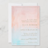 Sommersonnige Wasserfarbe in einer Hochzeit Einladung (Vorderseite)