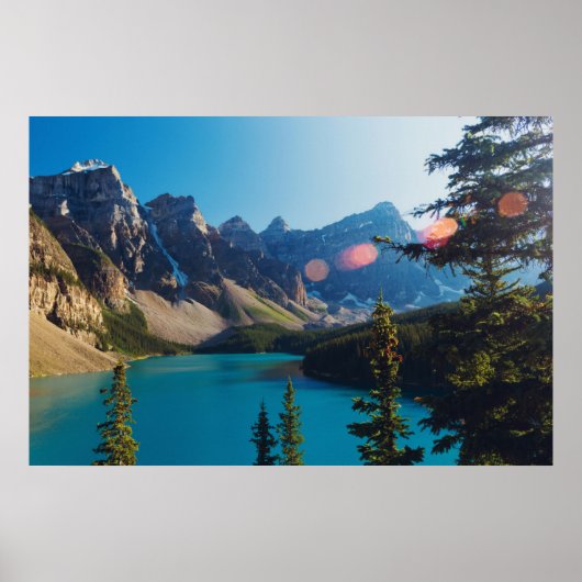 Sommersonntag | Moraine Lake, Kanada Poster (Vorne)