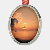 Sommersonntag Silbernes Ornament (Links)