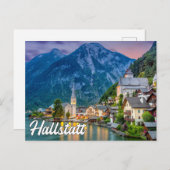 Sommersonntag über Hallstatt, Österreich Postkarte (Vorne/Hinten)