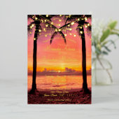 Sommersonntags-Hochzeitsfeier im Tropical Beach Folieneinladung (Stehend vorne)