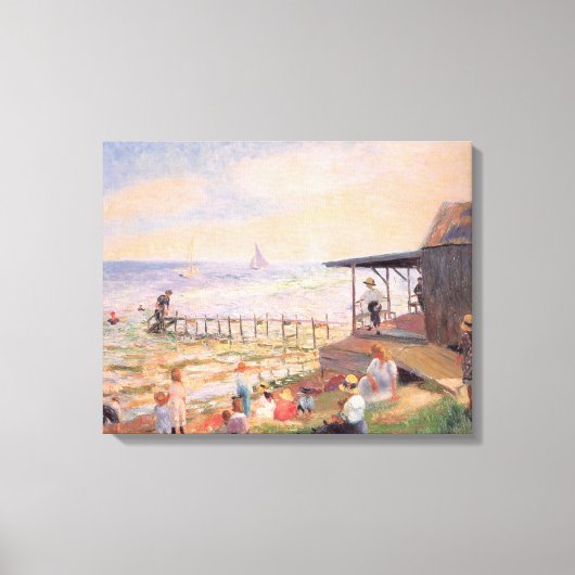 Sommerspass am Strand Leinwanddruck (Vorderseite)