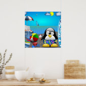 SOMMERSPASS AM STRAND POSTER (Küche)
