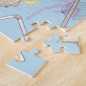 Sommerspass, Cocktail Nahtloses Muster. Puzzle (Seite)