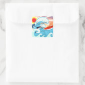 Sommerspass, Down Under, Australien, Quadratischer Aufkleber (Tasche)