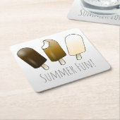 Sommerspass Eiscreme Rechteckiger Pappuntersetzer (angewinkelt)