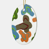 Sommerspass Flip Flops Keramik Ornament (Links)