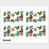 Sommerspass Flip Flops Rechteckiger Aufkleber (Blatt)