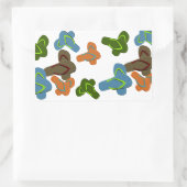 Sommerspass Flip Flops Rechteckiger Aufkleber (Tasche)