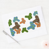 Sommerspass Flip Flops Rechteckiger Aufkleber (Umschlag)