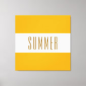 SOMMERSpaß Hellgelbe goldgelbe Streifen Leinwanddruck (Vorderseite)