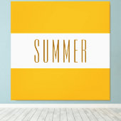 SOMMERSpaß Hellgelbe goldgelbe Streifen Leinwanddruck (Insitu (Holzboden))