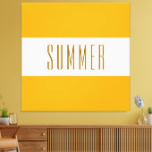 SOMMERSpaß Hellgelbe goldgelbe Streifen Leinwanddruck (Insitu (Wohnzimmer))