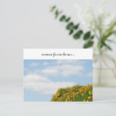 Sommerspass in der Sonne! Postkarten Poppies Blue  (Stehend Vorderseite)