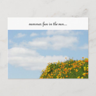 Sommerspass in der Sonne! Postkarten Poppies Blue