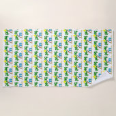 Sommerspass Kids Palmen Bäume und Dreh Flop Strandtuch (Vorderseite)