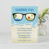Sommerspass Party Einladung (Stehend Vorderseite)