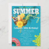 Sommerspass Party Geburtstag Einladung (Vorderseite)