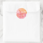 Sommerspass Rosa Orange Lip Pot Labels Runder Aufkleber (Tasche)