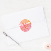 Sommerspass Rosa Orange Lip Pot Labels Runder Aufkleber (Umschlag)