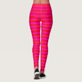 Sommerspass Rosa und Rot Streifen Leggings (Rückseite)