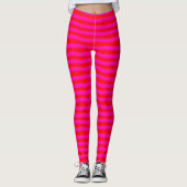 Sommerspass Rosa und Rot Streifen Leggings (Vorderseite)