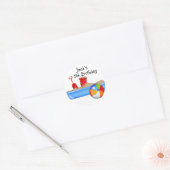 Sommerspass Sandkasten Beach Ball Runder Aufkleber (Umschlag)