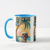 Sommerspass: Sonnenbrille auf einem stilvollen Hun Tasse (Links)