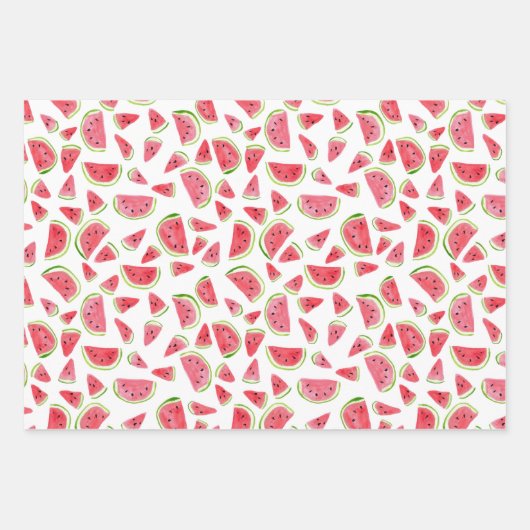 Sommerspass Wasserfarbe Wassermelone Geschenkpapier Set (Vorderseite 3)